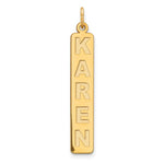 14k Yellow Gold Large Arial Black New Font Bar Charm