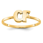 Sterling Silver/Gold-plated Script or Block Font Double Initial Ring