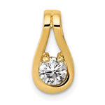 14k Complete AA Diamond Teardrop-Shape Slide Fits up to Regular/ Fancy or Reversible Omega