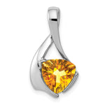 14k White Gold Trillion Citrine Slide Fits up to Regular/ Fancy or Reversible Omega