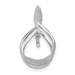 14k White Gold White Round Freshwater Cultured Pearl VS Diamond Pendant