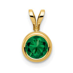 14k Round Mount St. Helens Bezel Pendant