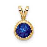 14k Sapphire Bezel-set Pendant
