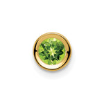 14k Peridot bezel pendant