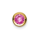 14k Pink Sapphire bezel pendant