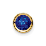 14k Sapphire bezel pendant