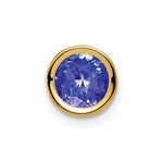 14k Tanzanite bezel pendant
