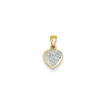 14k Diamond Heart Pendant