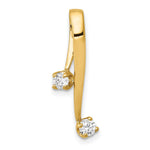 14k Complete 2- Two-stone AAA Diamond Chain Slide