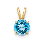 14k Blue Topaz pendant
