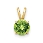 14k Peridot pendant