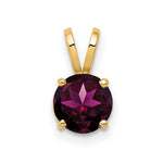 14k Rhodolite Garnet pendant