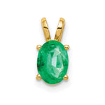 14k 7x Oval Emerald Pendant