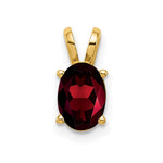 14k 7x Oval Garnet Pendant