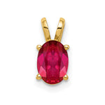 14k 7x Oval Ruby Pendant