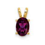 14k 7x Oval Rhodolite Garnet pendant