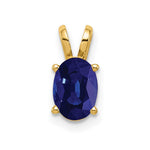 14k 7x Oval Sapphire Pendant