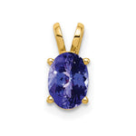 14k 7x Oval Tanzanite Pendant