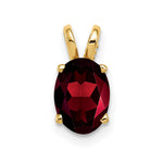 14k 8x Oval Garnet Pendant