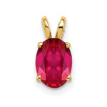 14k 8x Oval Ruby Pendant