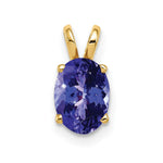 14k 8x Oval Tanzanite Pendant