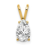 14k 8x Pear Cubic Zirconia Pendant