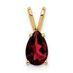 14k 8x Pear Garnet Pendant