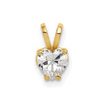 14k Heart Cubic Zirconia Pendant