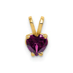 14k Heart Rhodolite Garnet pendant