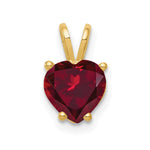 14k Heart Lab Created Ruby Pendant