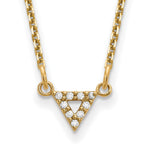 14k VS Quality Diamond Triangle Necklace