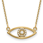 14k Polished 1/10 carat Diamond Small Evil Eye