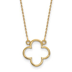 14k Small necklace Quatrefoil Design