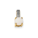 14k Diamond and Opal Polished Pendant