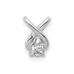 14k White Gold AA Diamond Chain Slide