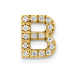 14k Diamond Initial B Charm