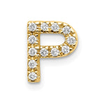 14k Diamond Initial P Charm