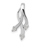 14k White Gold Complete 3- AA Diamond Twisted Chain Slide