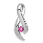 14k White Gold Pink Sapphire pendant