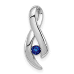 14k White Gold Sapphire Ribbon Slide Fits up to Fancy Omega