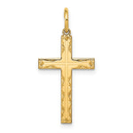 14K Laser Designed Cross Pendant