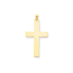 14K Large Polished Cross Charm