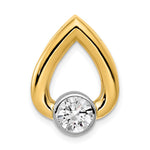 14k Holds Stone Teardrop Chain Slide Mounting