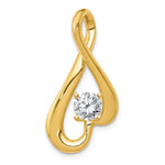 14k Fancy Peg-Set Diamond Slide Mounting Fits up to Regular/Fancy/Reversible Omega