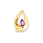 14k 7x Pear Amethyst Slide