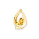 14k Citrine slide