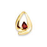 14k 7x Pear Garnet Slide