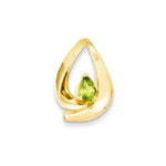 14k 7x Pear Peridot slide