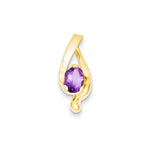 14k 8x Oval Amethyst slide