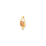 14k 8x Oval Citrine Checker slide